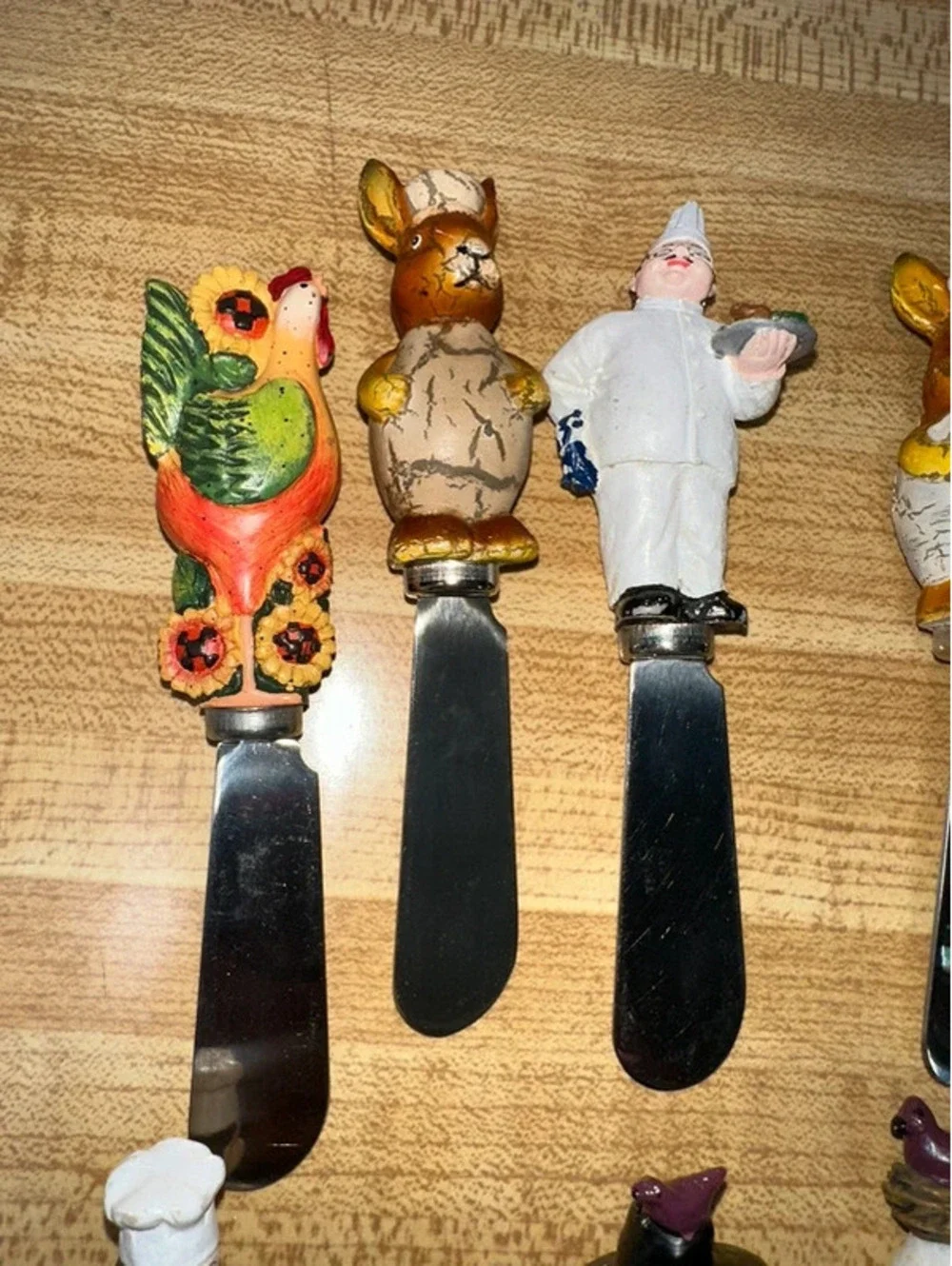 Vintage Collection 9 Novelty Cheese Spreader Knives